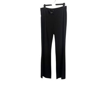 Tahari Womens Pants 8 Black Stretch Pull-On Flare